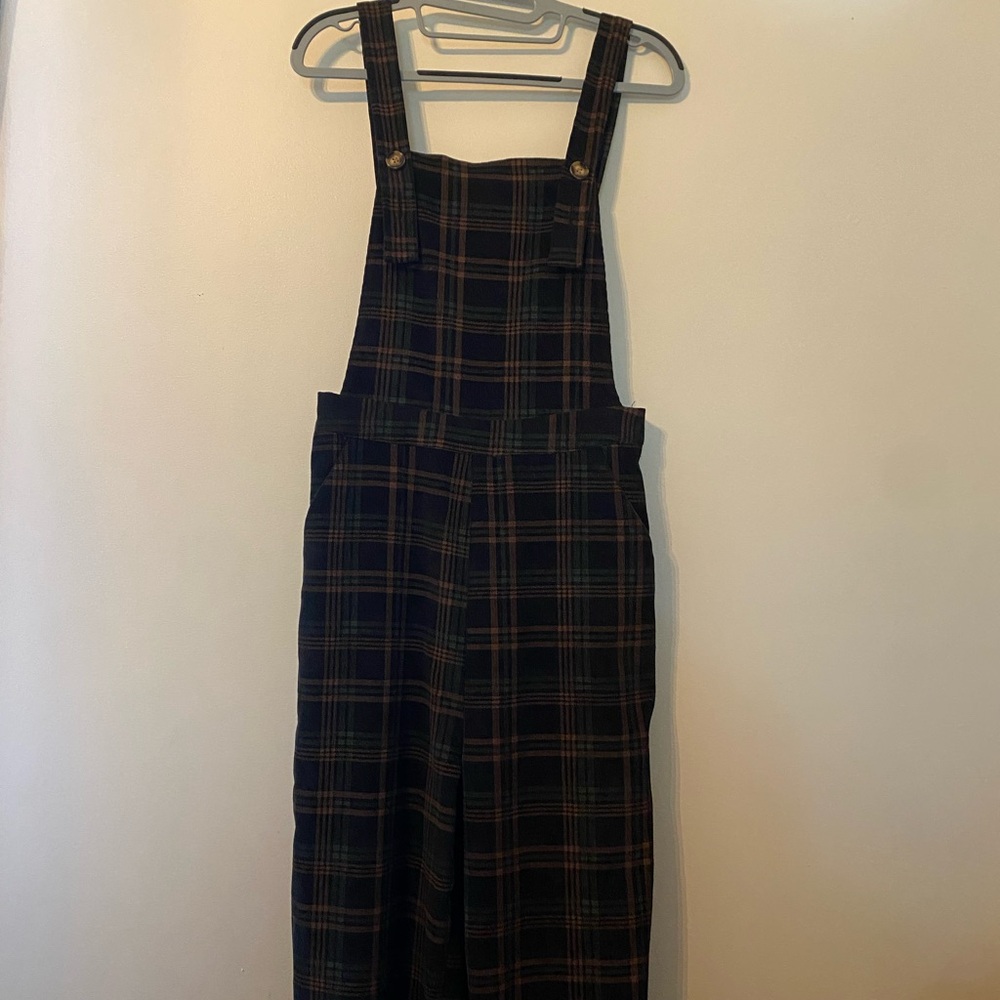 Plaid Overalls SHEIN